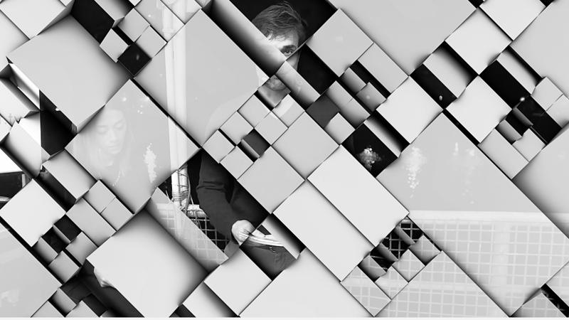 blckwht.tv - spatial branding wall